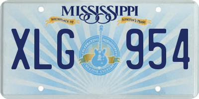 MS license plate XLG954