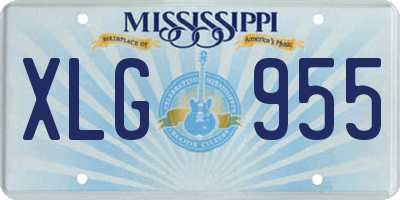 MS license plate XLG955