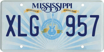 MS license plate XLG957