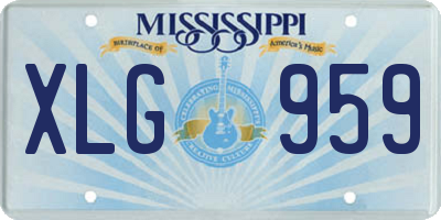 MS license plate XLG959