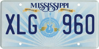 MS license plate XLG960