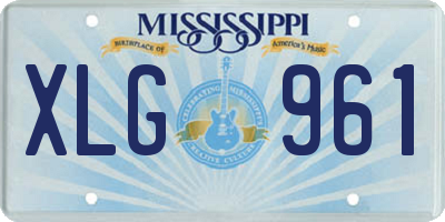 MS license plate XLG961