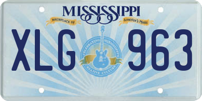 MS license plate XLG963