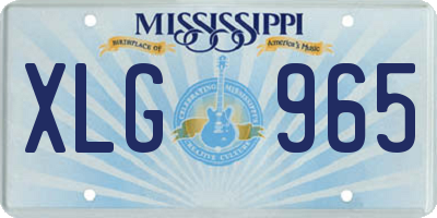 MS license plate XLG965