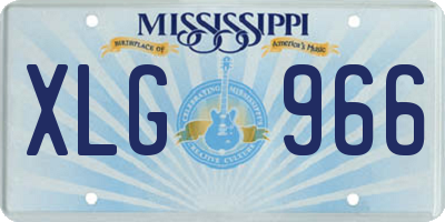 MS license plate XLG966