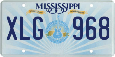 MS license plate XLG968