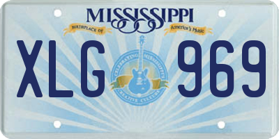 MS license plate XLG969