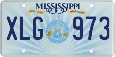 MS license plate XLG973