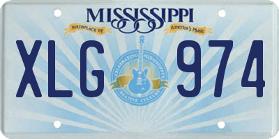 MS license plate XLG974
