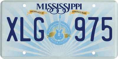 MS license plate XLG975