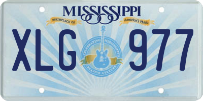 MS license plate XLG977