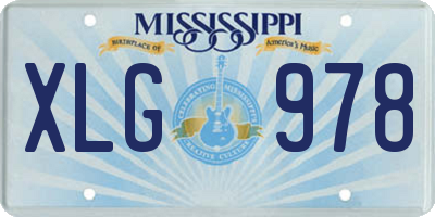 MS license plate XLG978