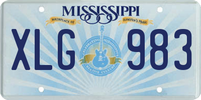 MS license plate XLG983