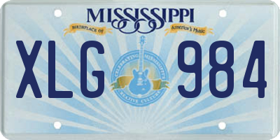 MS license plate XLG984