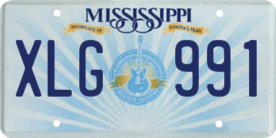 MS license plate XLG991