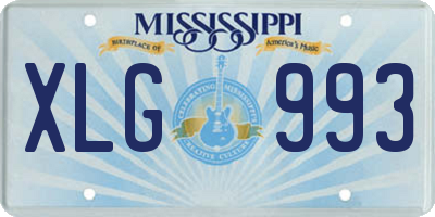 MS license plate XLG993