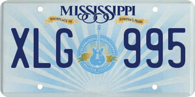 MS license plate XLG995