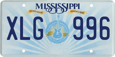 MS license plate XLG996