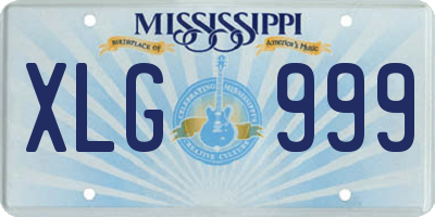 MS license plate XLG999
