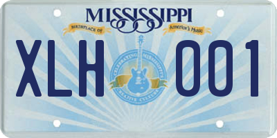 MS license plate XLH001