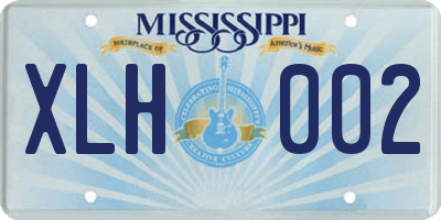 MS license plate XLH002