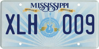 MS license plate XLH009