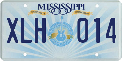 MS license plate XLH014