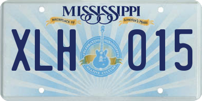 MS license plate XLH015