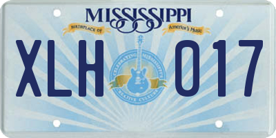 MS license plate XLH017