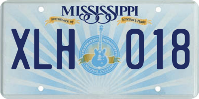 MS license plate XLH018
