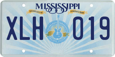 MS license plate XLH019