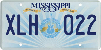MS license plate XLH022