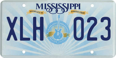 MS license plate XLH023