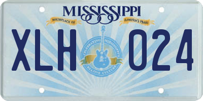 MS license plate XLH024