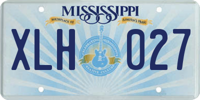 MS license plate XLH027