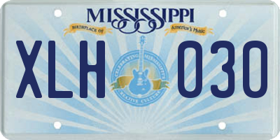 MS license plate XLH030