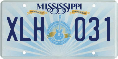 MS license plate XLH031