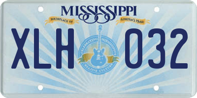 MS license plate XLH032