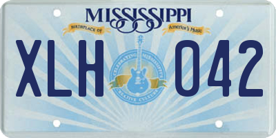 MS license plate XLH042