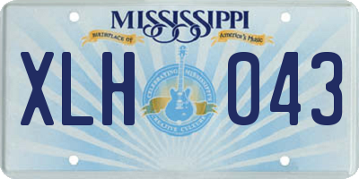 MS license plate XLH043