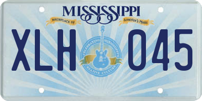 MS license plate XLH045