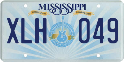 MS license plate XLH049