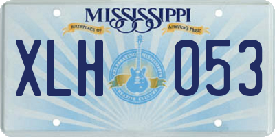 MS license plate XLH053
