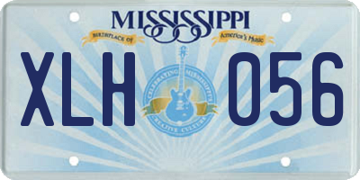 MS license plate XLH056