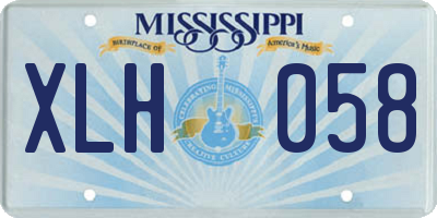 MS license plate XLH058