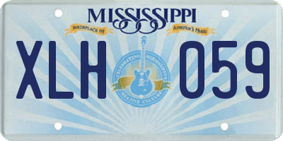 MS license plate XLH059
