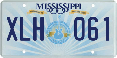 MS license plate XLH061