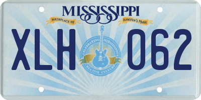 MS license plate XLH062