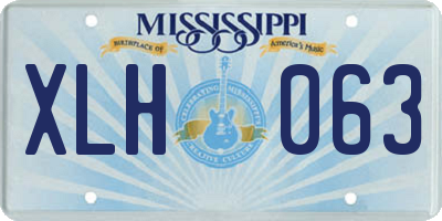 MS license plate XLH063