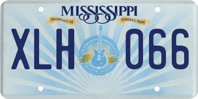 MS license plate XLH066